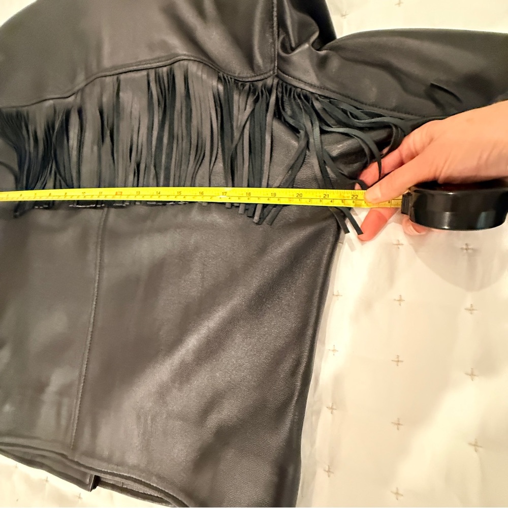 Saks Maximilian Leather Fringe Jacket - Picture 9 of 13